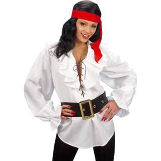 👉 Wit active vrouwen Carnavalskostuum Piratenshirt dames, 8003558418107