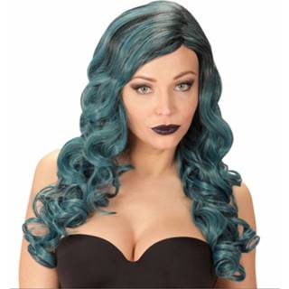 👉 Pruik blauw groen active Mooie Rihanna 8003558064588