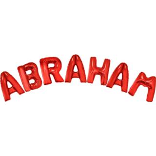 👉 Folieballon rode active Leuke letter folie ballonnen set Abraham 8712364854657