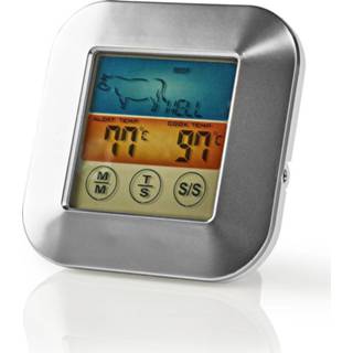 👉 Nedis KATH106SI Vleesthermometer 0 - 250 °c Kleurendisplay Timer