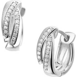 👉 Zirkonia zilver active Slanke Dubbele Lijn Klapcreolen van Gerhodineerd