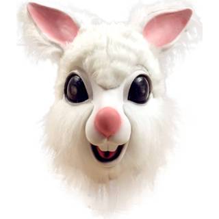 👉 Roze wit active Mooi latex konijnen masker in de kleuren en 8712364571257