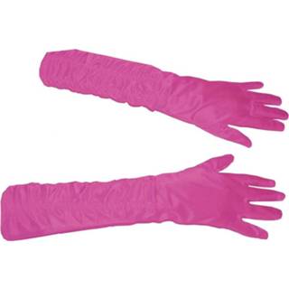 👉 Handschoenen roze active Lange gerimpelde 46cm 8712364003390