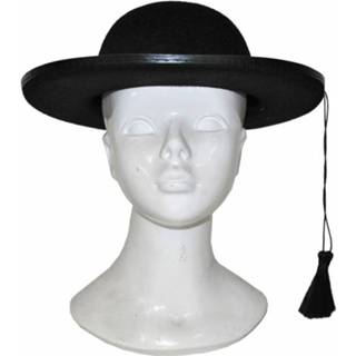 👉 Hoed zwarte active Mooie priester met kwastje 8712364605808