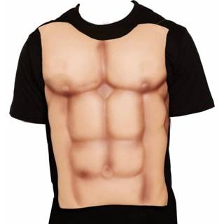 Blous active mannen Mannenborst met sixpack voor onder je blouse 8713647342908