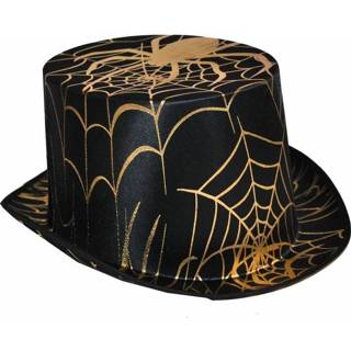 Hoge hoed gouden active met print spinnenweb 8712364634327