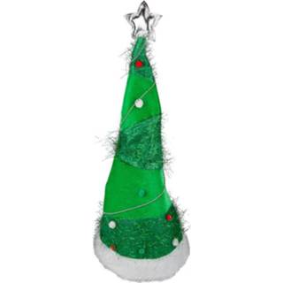 Kerstboom wit active Mooie muts met nep bontje 5055294847799