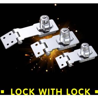 👉 Locker Myhomera Lock Cylinder Hasp Copper Core Self Locking Security Staple 2 Keys Shed Cupboard/Drawer/ Padlock Door/Gate/Van