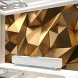 👉 Sofa Modern Creative Mural Wallpaper 3D Stereo Golden Geometry Art Wall Cloth Living Room TV Backdrop Covering Home Decor