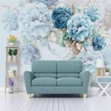 👉 Sofa Nordic Fresh Peony Flower Retro Photo Mural 3D Wallpapers For Living Room TV Background Wall Cloth Decor Papel De Parede