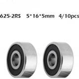 Bearing 625RS ABEC-1 ( 4/10 PCS ) 5*16*5 mm Miniature Sealed 625-2RS Ball Bearings 625 2RS For VORON Mobius 3D Printer