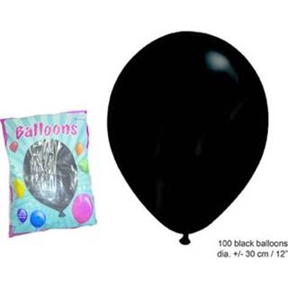👉 Ballon zwarte active Mooie latex ballonnen 100st. 8712364845556