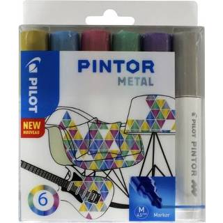 👉 Verfstift active Pilot Pintor metalic 1.4mm ass etui à 6 stuks assorti 3131910517450