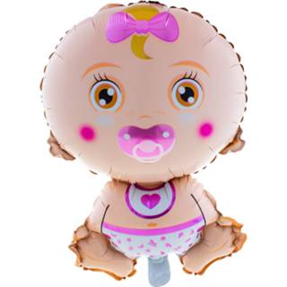 Folie active baby's meisjes Leuke ballon geboorte baby meisje 8712364851076