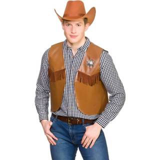 Vest bruin active Ruig cowboy vestje in de kleur 5055294893253