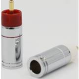 👉 F-connector zilver goud brass 4pcs High Quality Hifi DIY 9mm Silver plated or Gold RCA Plug Connectors