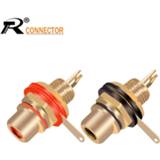 👉 1pair Gold plated RCA Jack Connector Panel Mount Chassis Audio Socket Plug Bulkhead with NUT Solder CUP Wholesale 2pcs