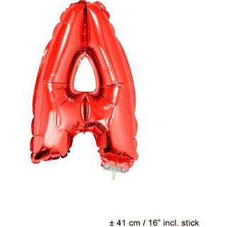 Folie rood active ballon letter A 8712364850543