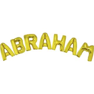 👉 Folie gouden active Mooie letter ballon set letters Abraham 8712364854664