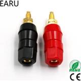 Binding rood zwart 1pair(black+red) Terminals Red Black Connector Amplifier Terminal Post Banana Speaker Plug Jack Adapter Socket