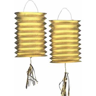 Lampion gouden active cilindervormig 25cm 8003558662203