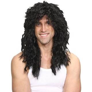 👉 Pruik zwart active Ruige Rockstar Milan in de kleur 5055294881113