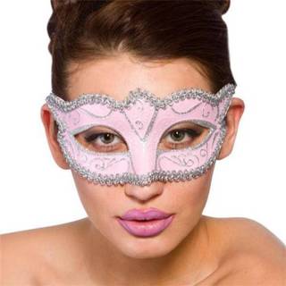 Oogmasker roze zilver active Mooi Venetiaans Verona in de kleur en 5055294899637