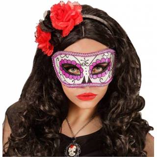 👉 Oogmasker paars zwart active Luxe Mexicaanse oogmaskers met en glitters 8003558038541