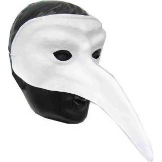 👉 Wit active Venetiaans masker met lange neus 8713647343011