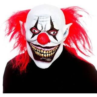 👉 Active Masker griezel clown Berry met grote mond latex 5055294898784