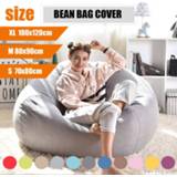 👉 Beanbag linnen Lazy Sofas without Filler Linen Cloth Lounger Seat Bean Bag Cover Chairs Pouf Puff Couch Tatami Living Room Furniture
