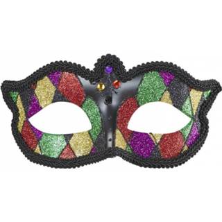 👉 Oogmasker active Harlekijn oogmaskers met glitters voor carnaval 8003558036011