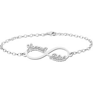 👉 Hannah Julian Armband van Zilver met Infinity Naamhanger > Names4ever
