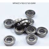 👉 Bearing steel MF84ZZ 4*8(9.2)*3(0.6)MM 10pieces LF-840ZZ ABEC-5 Flange bearings Free shipping chrome