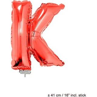 👉 Folie rood active ballon letter K 8712364850642