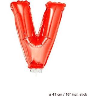 👉 Folie rood active ballon letter V 8712364850758