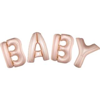 👉 Folieballon roze active baby's Leuke folie ballonnen set BABY met letters 8712364854596