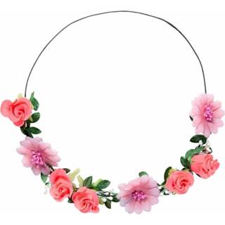 👉 Hoofdband roze active bloemen hoofdbandjes 8003558757084