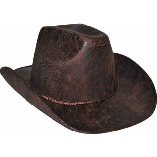 👉 Cowboyhoed bruin active Mooie lederlook cowboy hoed in 8712364504842
