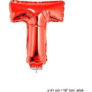 👉 Folie rood active ballon letter T 8712364850734