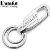 👉 Keychain steel vrouwen Custom Lettering Keychains Stainless Keyrings Metal Engrave Name Customized Logo Key Chain For Car Women Men gift K372