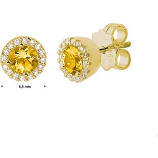 👉 Oorknop diamant geelgoud One Size no color TFT Oorknoppen 0.10ct (2x0.05ct) G VSI Glanzend 8718834590889