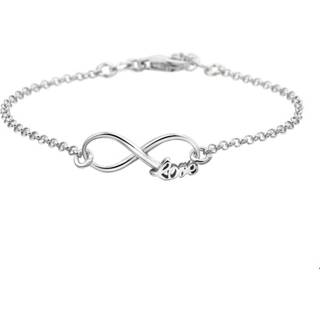 Armband zilver gerhodineerd vrouwen active TFT Infinity En Tekst Love 2,0 mm 17 + 2 cm 8718834398560