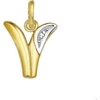 👉 Bedel goud diamant geelgoud vrouwen active TFT Letter V 0.005 Ct. 8718834222100