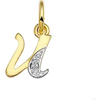 👉 Bedel goud geelgoud diamant vrouwen active TFT Letter U 0.01ct H P1 8718834221837