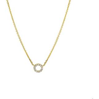 👉 Hals ketting geelgoud diamant glanzend active vrouwen goudkleurig TFT Collier 0.05ct H P1 0,8 mm 41 - 43 45 cm 8718834489497