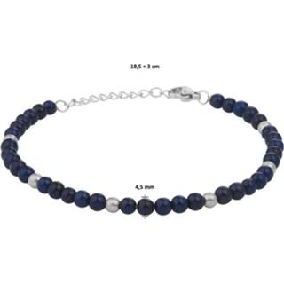 👉 Armband staal mannen active blauw TFT Lapis 4,5 mm 18,5 + 3 cm 8718834575565