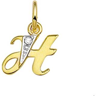 👉 Bedel diamant geelgoud goud vrouwen active TFT Letter H 0.01ct P1 8718834221677