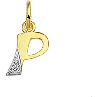 👉 Bedel diamant geelgoud goud vrouwen active TFT Letter P 0.01ct H P1 8718834221783