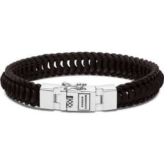 👉 Armband leather zilver active lars vrouwen bruin Buddha to Brown (F) 21 cm 187BR 8718997036361